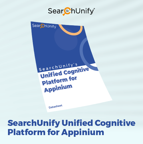 SearchUnify's Unified Cognitive Platform for Appinium