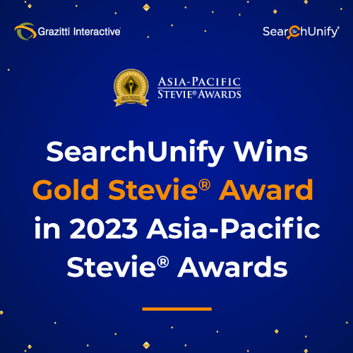 SearchUnify Wins Gold Stevie® Award in 2023 Asia-Pacific Stevie Awards