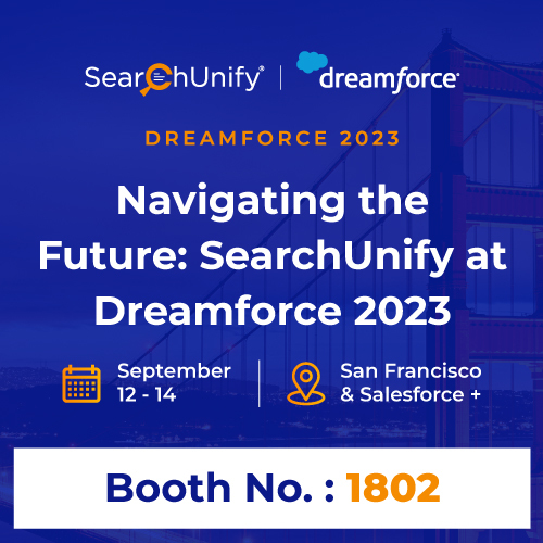 SearchUnify to Participate at Salesforce’s Flagship Event, Dreamforce 2023