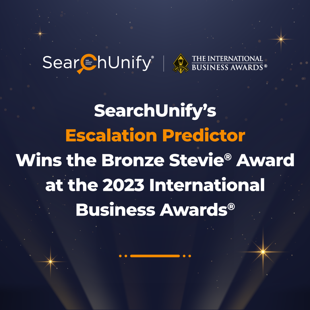 SearchUnify’s Agent Helper Wins the Bronze Stevie<sup>®</sup> Award at the 2023 International Business Awards<sup>®</sup>