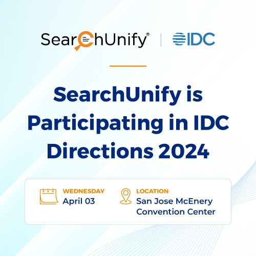 SearchUnify is Participating in IDC Directions 202419664