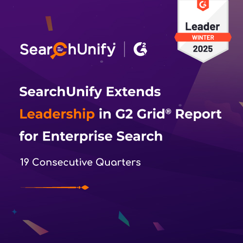 SearchUnify Extends Leadership in G2 Grid<sup>®</sup> Report for Enterprise Search for 19 Consecutive Quarters