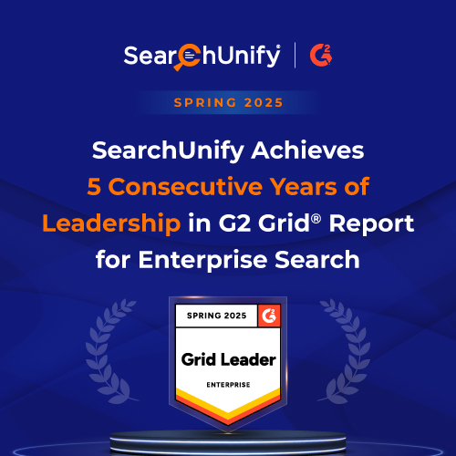 SearchUnify Achieves 5 Consecutive Years of Leadership in G2 Grid<sup>®</sup> Report for Enterprise Search
