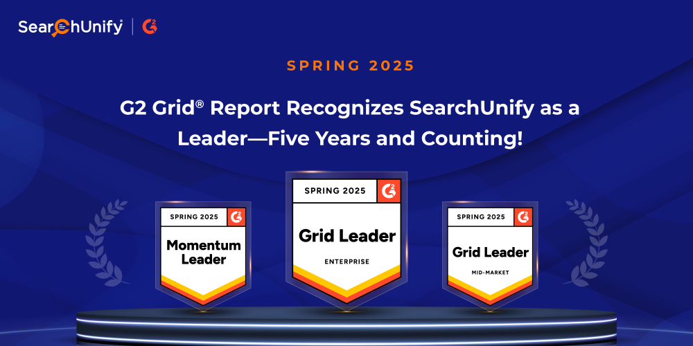 G2 Grid<sup>®</sup> Report Recognizes SearchUnify as a Leader—Five Years and Counting!