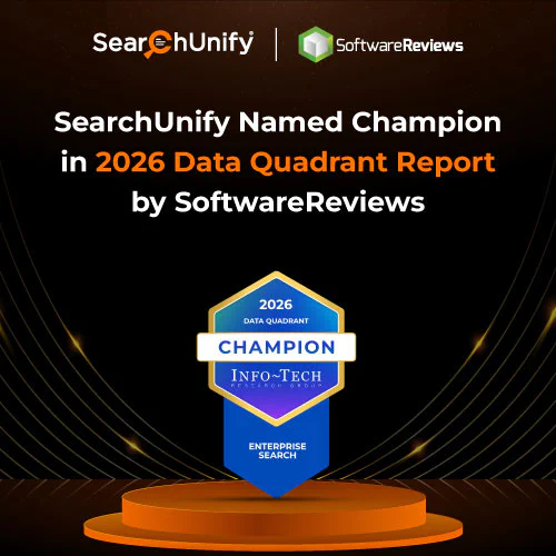 SearchUnify Named Champion in SoftwareReviews’ Enterprise Search Data Quadrant for the Third Consecutive Year